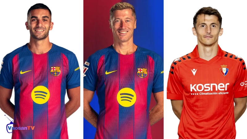 Ferran Torres (Barcelona), Robert Lewandowski  và Ante Budimir (Osasuna) xếp Top 5