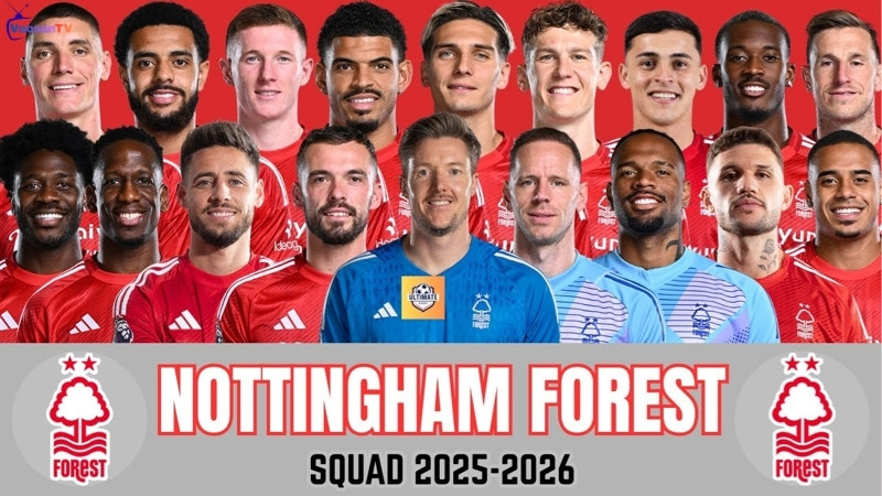 List Nottingham Forest cầu thủ mới nhất mùa 2025/26